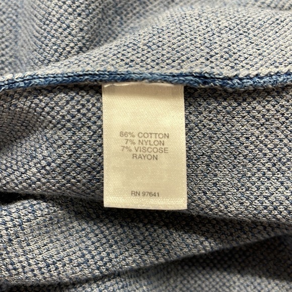 J. Jill Purejill Indigo Blue and Gray Patterned Long Cardigan Sweater Size SP - Picture 11 of 12